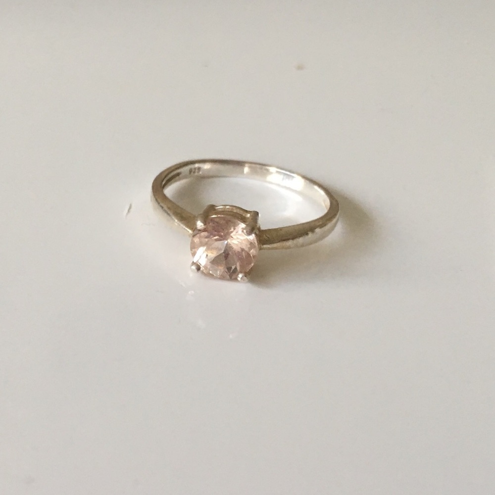 Moissanite silver ring
